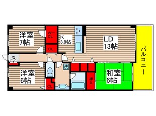 ドメイン八千代勝田台（６０５）の物件間取画像